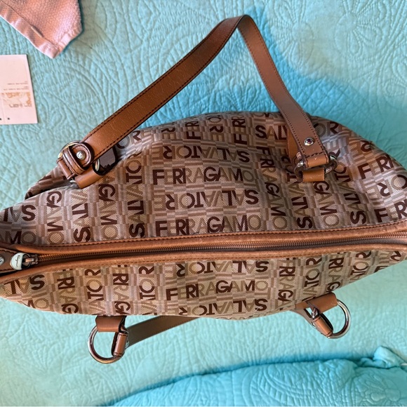 EUC Salvatore Ferragamo Brown Monogram Women's Bag - Picture 8 of 12